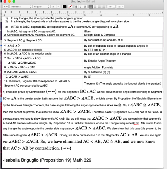 Untitled_Edited Helvetica Regular BI 1.0 tE v 1) In any triangle, the side opposite the greater angle is greater 2) In a tria