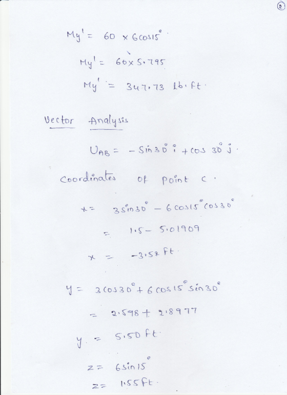 Mt 34, 73 b ft Vector Anal u ss Coordinates of Pofnt S-S.01909 s78 2189-17