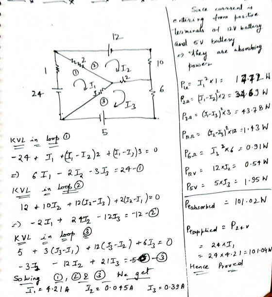 12 tu O NI 10 12 T 24 I. 3) Diz 스 5 loop 0 ufora positive terminals of 12v ballery and Ev bittery they are whorking power 6 P