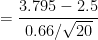3.795 2.5 0.66/20