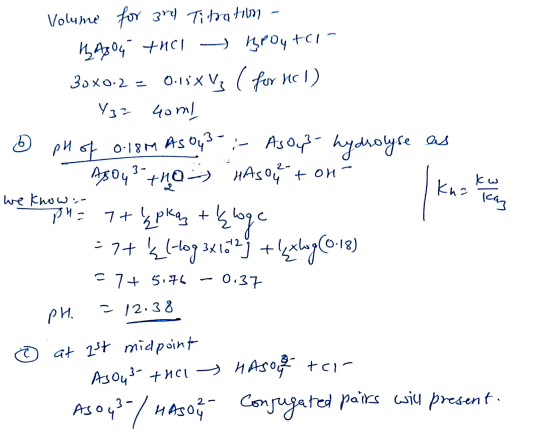 Volume for 3rd Titration - Azou thoi - bpoytin 30x0.2= 0.15 x V3 (for Hel) - Y32 40ml ри« o-12м :s o4° - - Ax04 - koлoute A80