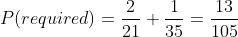 2 13 P(required) 35105 21 35105