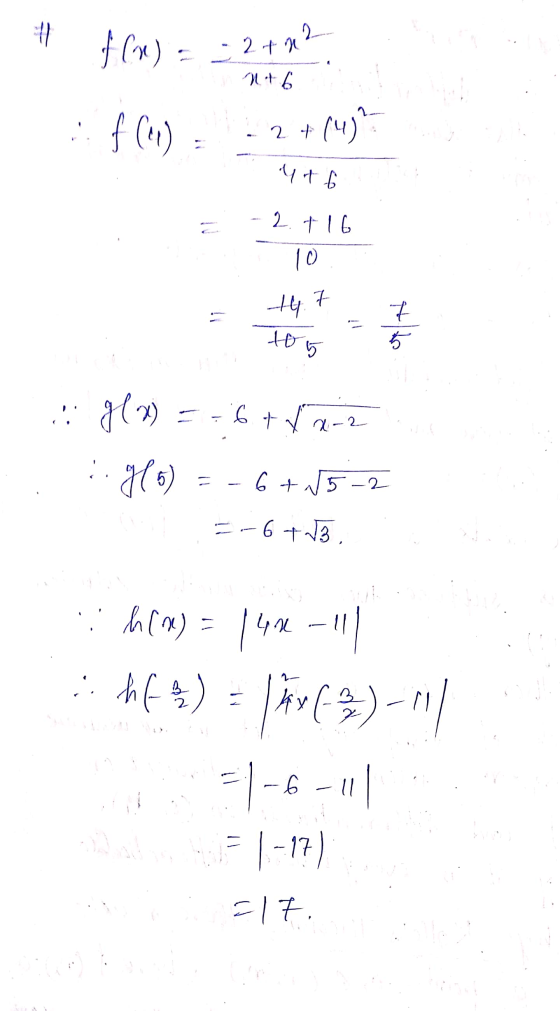 # $() = 32+%? 2+6 f() 12 + (4) 476 -2.716 = +4.7 L () - 2 + / -2. :.:.900) = -6+15-2 5-6 +13, ; h(x) = 143 -111 :: 4f ) = ix