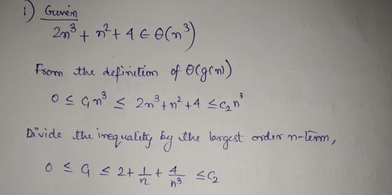 1) Gunen Fsom tin dep, nition of θ(98m) Divide the ive ialy t n h 3 2