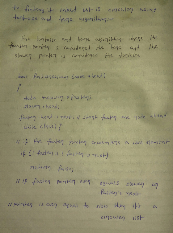ind ana dcad) while ctzue) netim faise, //pointer) İS Cv e7 egaal to slow then