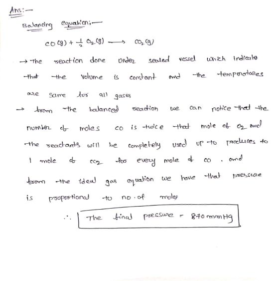 Ans: Balandng quahan;-- wnich indiale seted vessel Under seaction done The tempenatenes Volume the constount omd thed the is