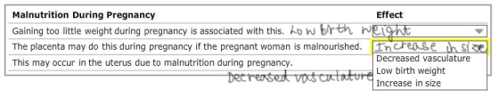 Malnutrition During Pregnancy Effect Gaining too little weight during pregnancy is associated with this. how birth weight The