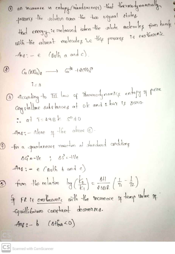 OUCO O an incorease in entopy ramandom nees) that thermodynamically falloure the solution the two original states. Heat energ
