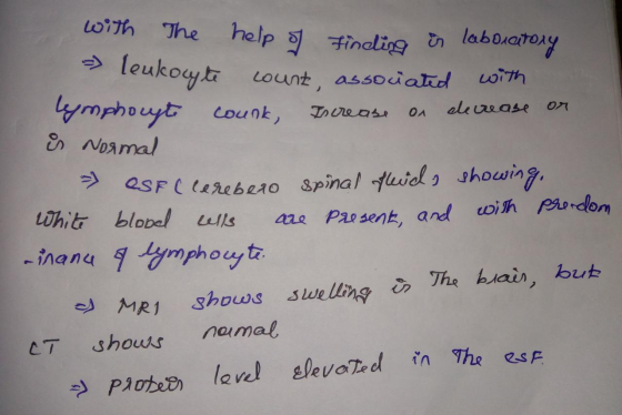 with the help of finding is laboratory - leukocyte count, associated with lymphocyte counk, Increase on decrease or is normal