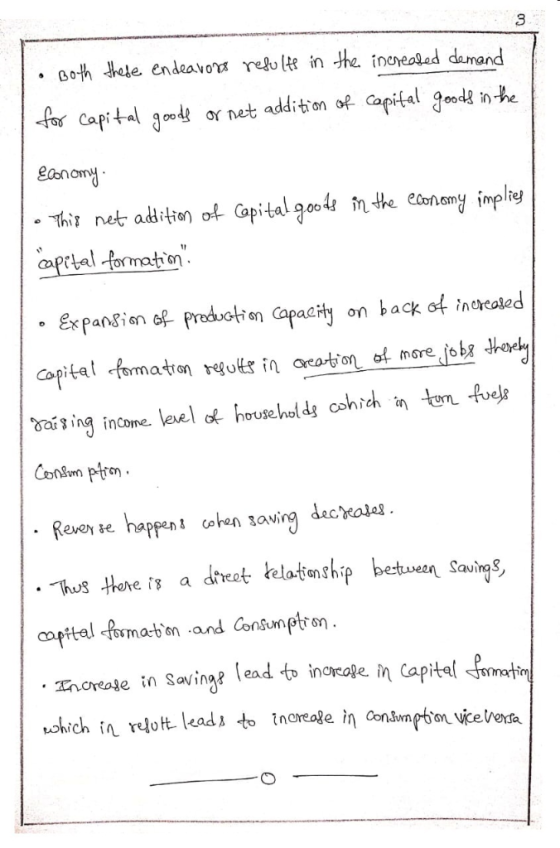 • Both these endeavors results in the increased demand for capital goods or net addition of capital goods in the Economy. • T