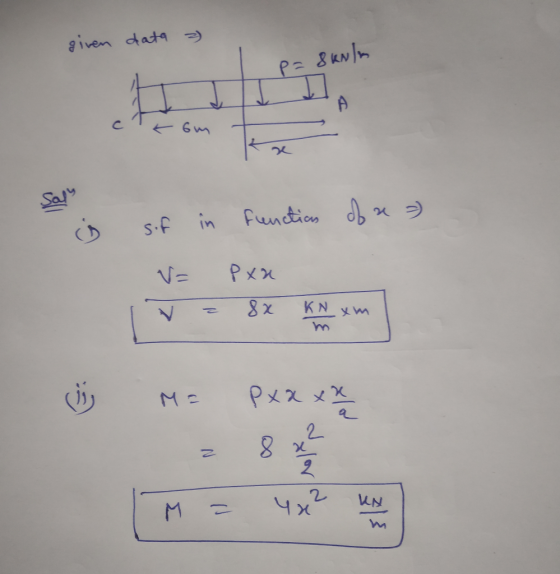 given data 3) P=8kN/m 6 м s sit in function of a V= Pxa ії на рух ух на чх” чы