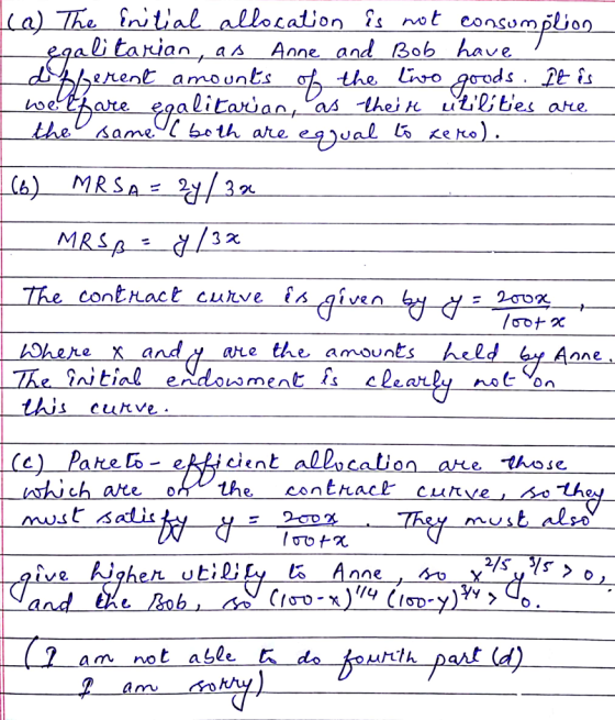cations notcosompli0 alitarian, asAne andBob have erentamounts MRS contract cunve s aiven herex andy are the amounts hel tial