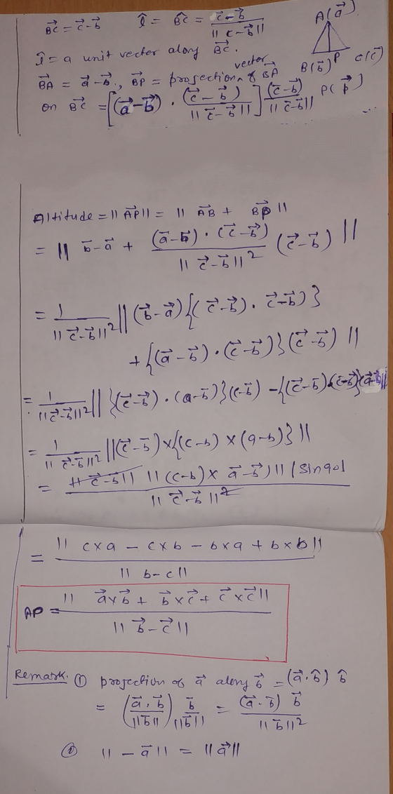 alal Be = do e = BC = dag ? = a unit vecter alory Be. 1 À BIEP 06 po - c BP = broon vector sosection of B on Be (2-6) 2-B). C