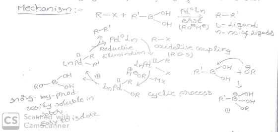 OH BASE IP-R R-RI Mechanism in R-X + R B-OH Paolo (Roone, L-ligend 2 ed an R-X - n-no. of Ligods. 1. Reductive oxidative cou