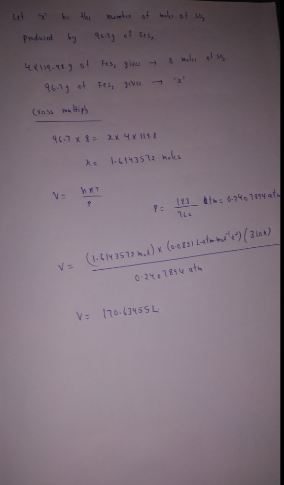 Let go be the number of bole of so, produced by aning of Fes 4X119-989 of Fes, giver - 8 hole of so. 96.29 of Fes, gives - a
