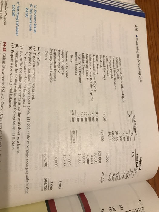 Adjusted Trial Balance Sed 210 4 Completing the Accounting Cycle Dr. Dr. 42.200 1.000) 50.000 60,000 49,700 09 14,000 Trial B