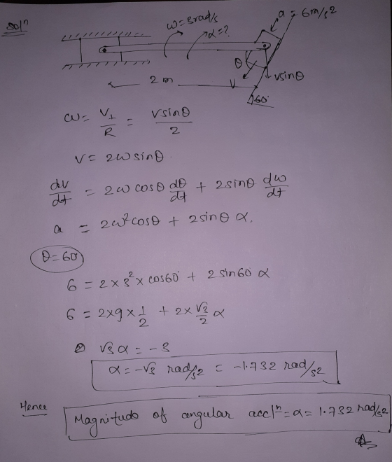 a 6m/2 sol fece Wasradis 7-2 c Ausino 2 m V 160 U V vsino R 2 V= 20 sino. du - 2o coso do + zsino dw at 2 w²coso + asino X.