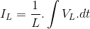 I_L = \frac{1}{L}.\int V_L.dt