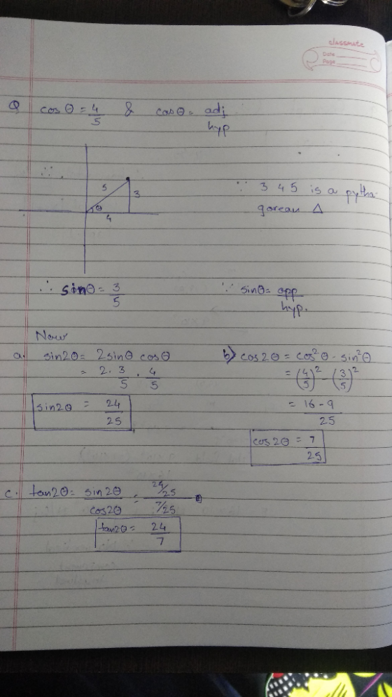 elassmate 1P 45 is a pytha 3 6 -q 2.5 2L 25 2.5 cos20 20 24 7