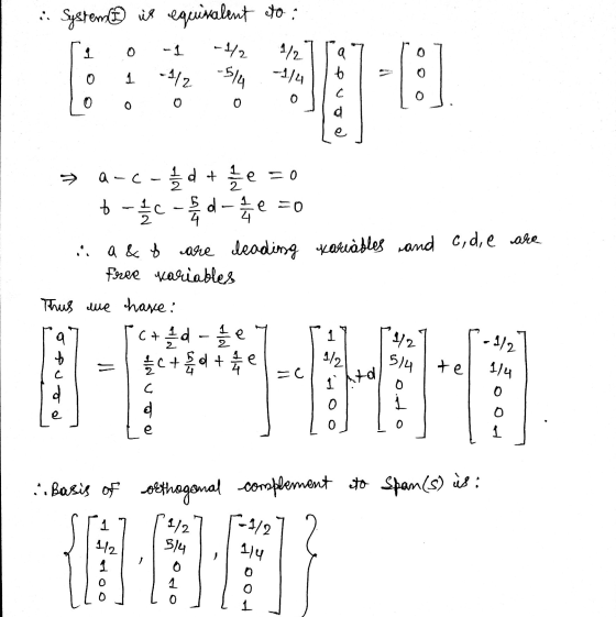 System is equivalent to a 오 외2 12 0 1 예2 a b C d 0 NIP e =0 t a-C-| - - 어 - e =o a & & are leading Kariables and c, d, e are
