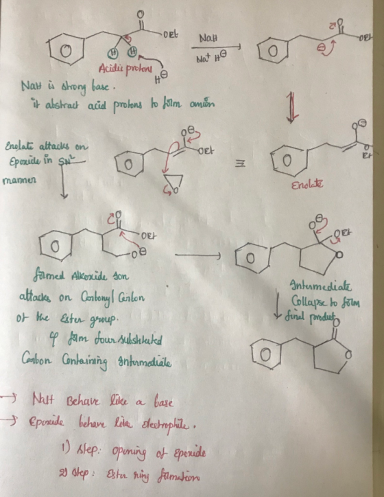 Nat Nat HG Acidiu prolond Naw i shrony base t alstract acid prolons ho m omin Enolate attachs on EpoRide in mannen Endlate fa