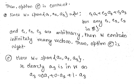 Thes, oprien @ is correct. o since we spanda, as, As} slow; Gaur ez a te az fore any G, l2, and e, e2 ls are in RJ. arbitrary