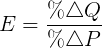 \large E = \frac{\% \triangle Q}{\% \triangle P}