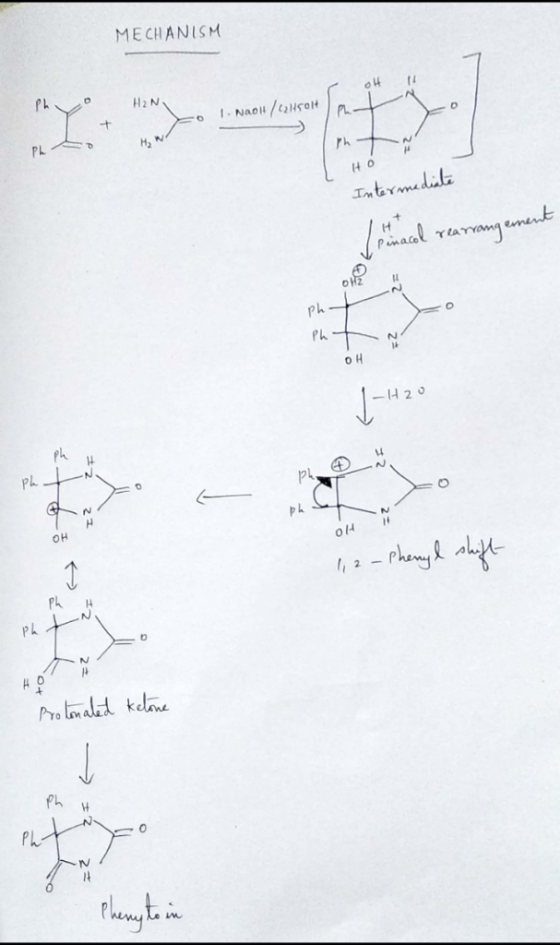 MECHANISM Y. Ph H2 N NaoH/C2uso PL PL h- Intrmedil emnt oH2 Ph Ph oH -420 Ph h 2ミ OH - Phnyat 2 Ph Ph Pro Lon aled kela PL O