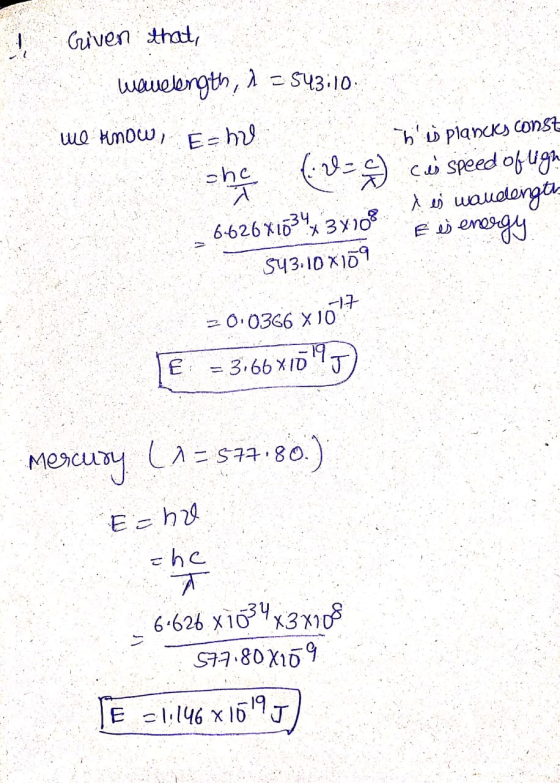 Given that, wauelorgth, A S43.10 wo Hmow Eh h Plancks Const Ca speed of ug A waudlange e onesy he-) shc 6-626X1 310 S43.10 X1