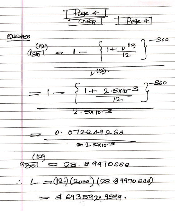 I Page 4I Cheaa I I Pege 4 Ouekon 360 C12) agot 360 1+ 2.5Xto-s 12 2.5x10-3 0. 072249268 (12) s 28.8 9970666 12)(2000)(28B997