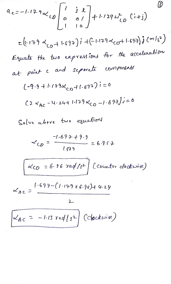 a c=-1.179&co ol/+1.179w0 Ci+j) =(1.179 dc8+1697); +6-1-1794c0+1-697); (mb22) Equate the two expressions for the acceleration