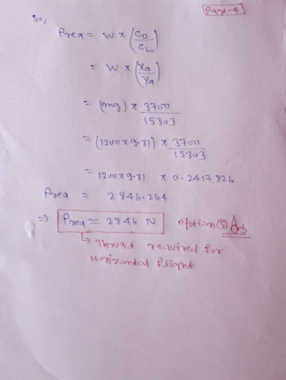 (Page 4 Prea= wxco W x xa Ya 11 long) x 3700 15303 (1200 x 9.81 x 3700 15303 1200 x 9.81 xo.24 17 826 Prea 2846.264 > | Proca