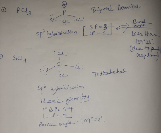 о раз Teigaral Pyranidae Bonge hubsidisation P BP = 37 LP-1 less than 109°28? (due top bf repulsion) . Sicla Tetrahedal Sps h