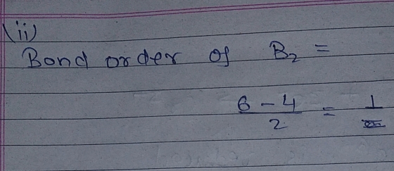 Bond order of By 6 - 4 2