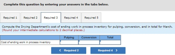 Complete this question by entering your answers in the tabs below. Required 1 Required 2 Required 3 Required 4 Required 5 Com