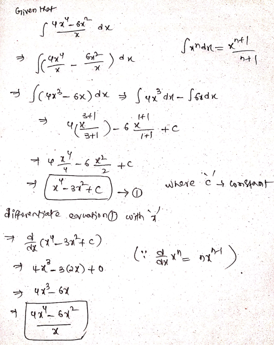 Given that Sandraxht! ht XIX of Scpx? 6x) dx = Sex? du- Sfida where a constant [7 - 37tc) o differentiate.crvessons cuith 7 c