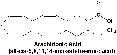 0 он CH3 Arachidonic Acid (all-cis-5,8,11,14-eicosatetraenoic acid)