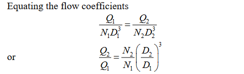Equating the flow coefficients Q ND N D Q2-N2 D2 Q ND or