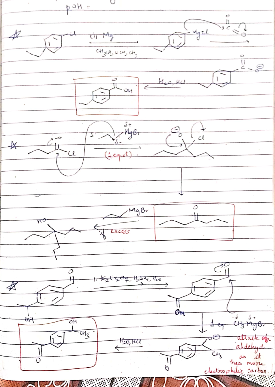 poh = U Agor A ttenut). tKzfzat H₂50, Eth M96,- Ho ha attack of his more electrophilic Carbon.