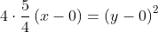4.5(x ) = (y – 0)