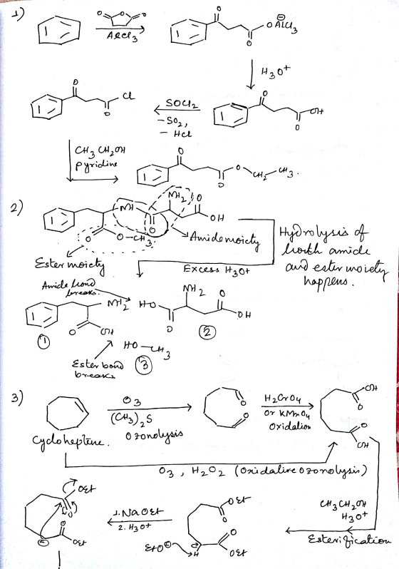 H 20 Hcl 0 ヒ ster mei он Но lor 6 Oxidalior ost 2. H30ナ Hao
