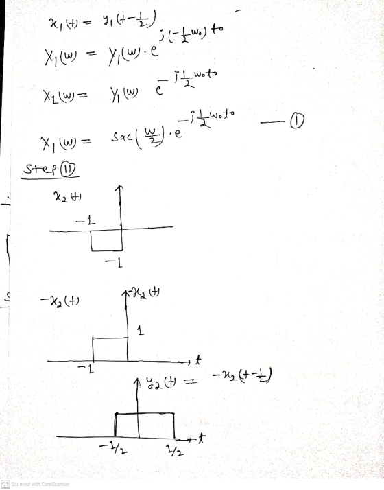 X, (+) = 4,1+-£) il tus) to X, (W) = Y/(w).e è i wo to XL (W) = Y We -wat X, (W) - 0 saclü Step ② H2H) 1 -1 s --X(+) 122 H 1