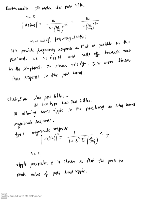 Butter worth 5th orden ano pass filter nr. 5 Ho Ho 15 17 1M(jw) ) = It (w (W.)? wo cut off frequency-frad/ ) Its provide fr