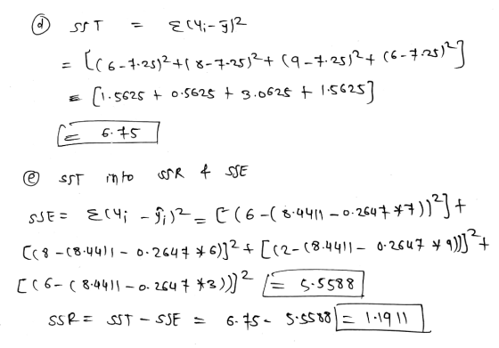 € SST = {(4;- 9/2 = 166-7.2592 +18-7-25)2 + (9-7.2552+ (6-7.2 = (1.5625 + 0.5625 +3.0625 + 1.5625) ( 6.75 © sst into arr & SS