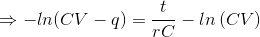 -In(CV – 9) = 6 - In (CV)