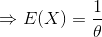E(X) =