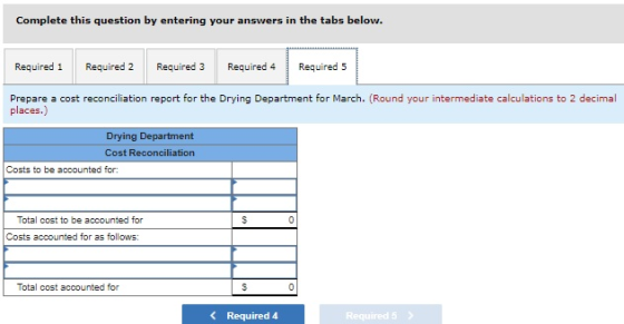 Complete this question by entering your answers in the tabs below. Required 1 Required 2 Required 3 Required 4 Required 5 Pre