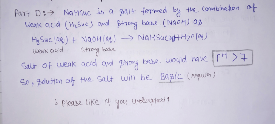 weak acid Song hese Salt of weak acid awd Phicng bose would have lpH > 구