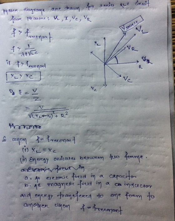 screies ALC Cireit phasere four diagrame Phasone are drawn for de, I, ve, VR V source & treenant NO 17 antic it ftreeonent (