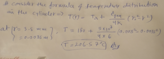 # consider the formula of temperature deti in the cylinder) To- Tat egen (n²r2) 4k at 18= 3-5 mm 7, T=180+ sxlot -(0.005² 0.0
